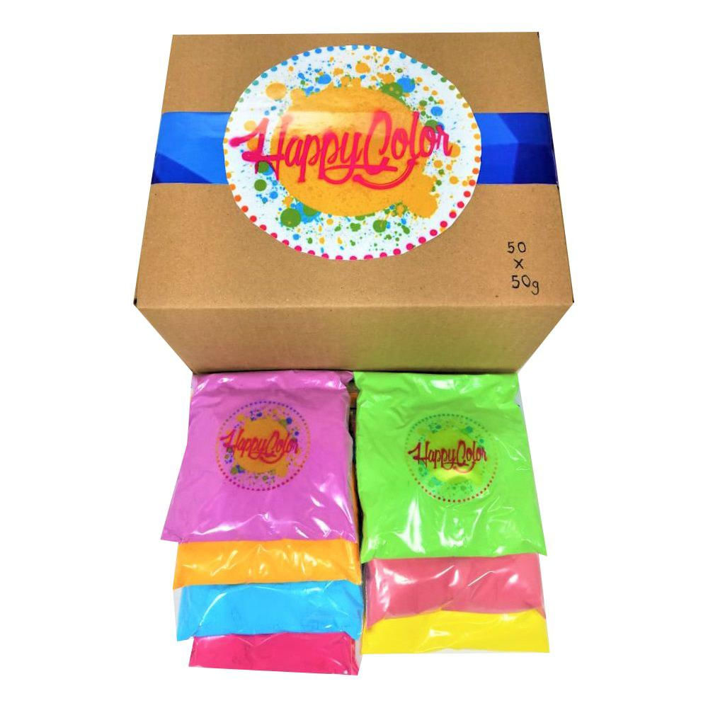Polvos Holi Polvos Para Fiesta Kit 50 Sobres De 100G Surtido img #5