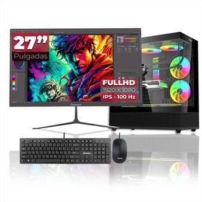 Computador Gamer Ryzen 5 5600Gt 16Gb Ram 512Gb Ssd A520m A Pro 400W Monitor 27 pulgadas
