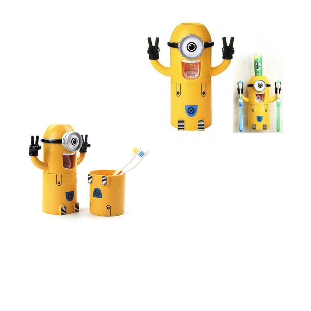 Porta Cepillo dientes Dispensador De Pasta Con Vaso Minions img #2