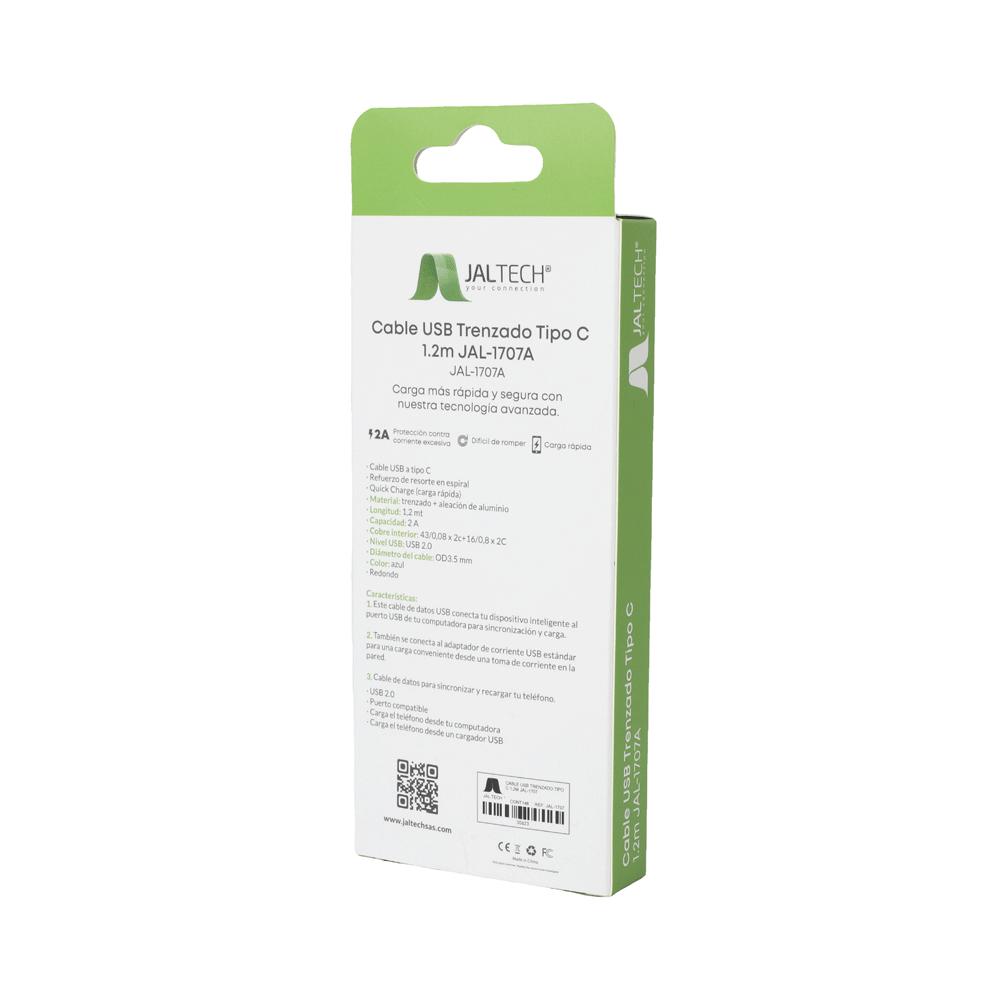 Cable Usb Trenzado Tipo C 1.2M Jal 1707A img #3