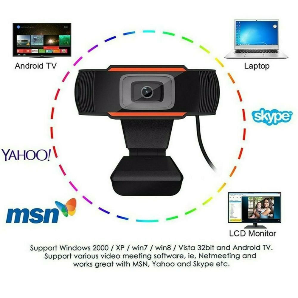 1080P Hd Webcam Autoenfoque Cámara Micrófono Para Pc Laptop Desktop img #1