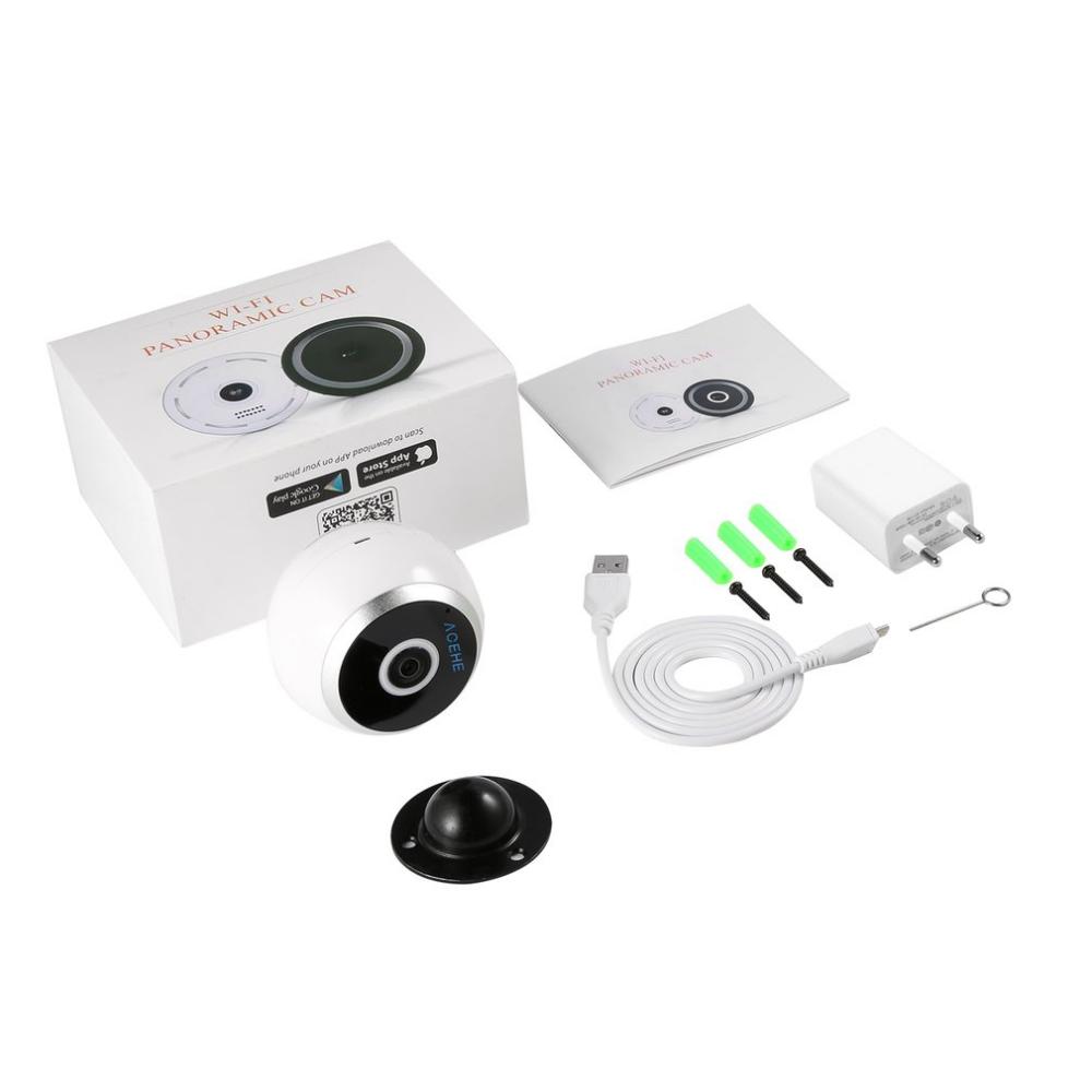 Cámara De Seguridad De Video Inalámbrica Acehe 960P Panorama Wifi Hd Night Vision img #1