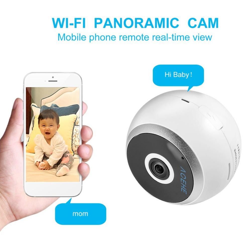 Cámara De Seguridad De Video Inalámbrica Acehe 960P Panorama Wifi Hd Night Vision img #2