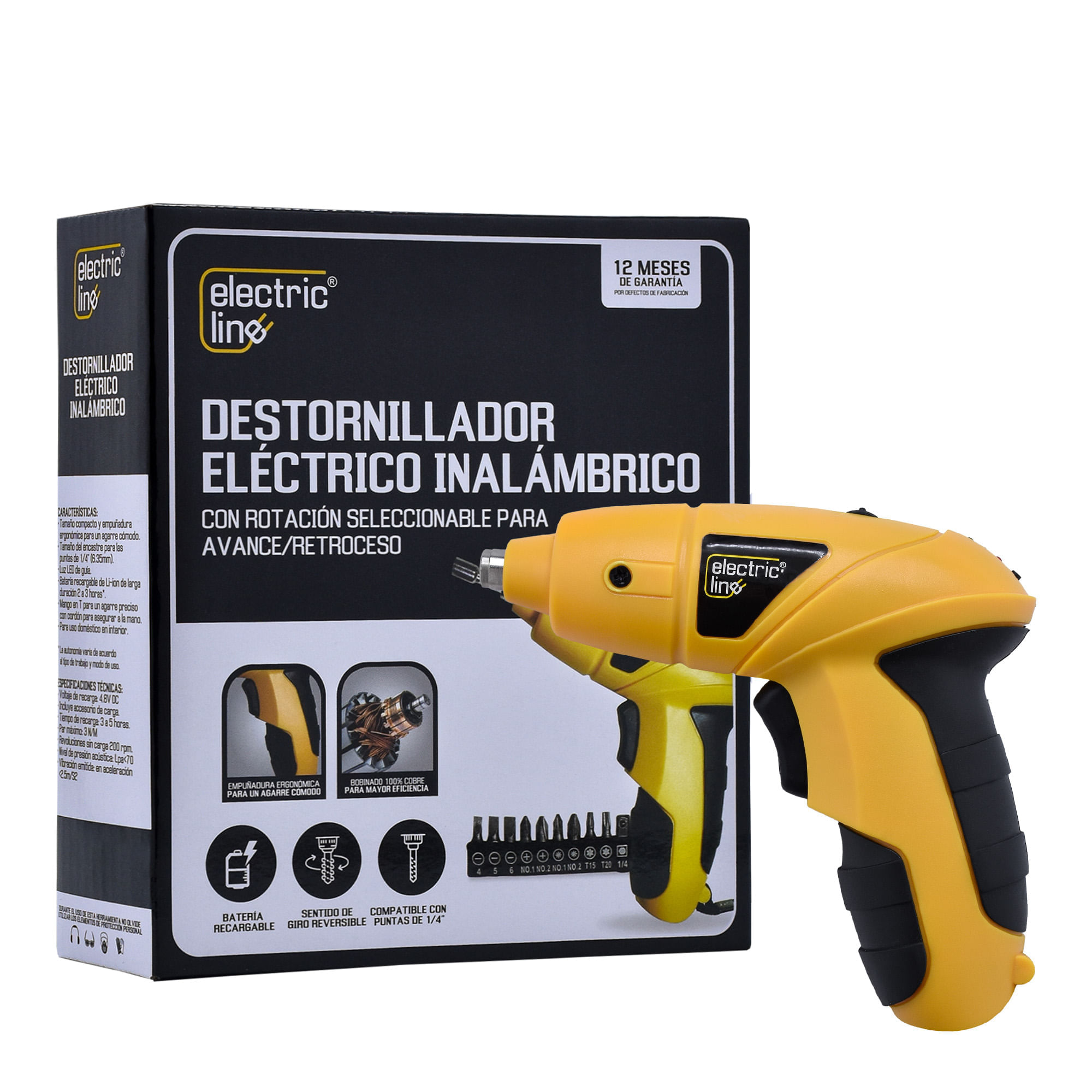 Destornillador Electrico Basico, Amarillo