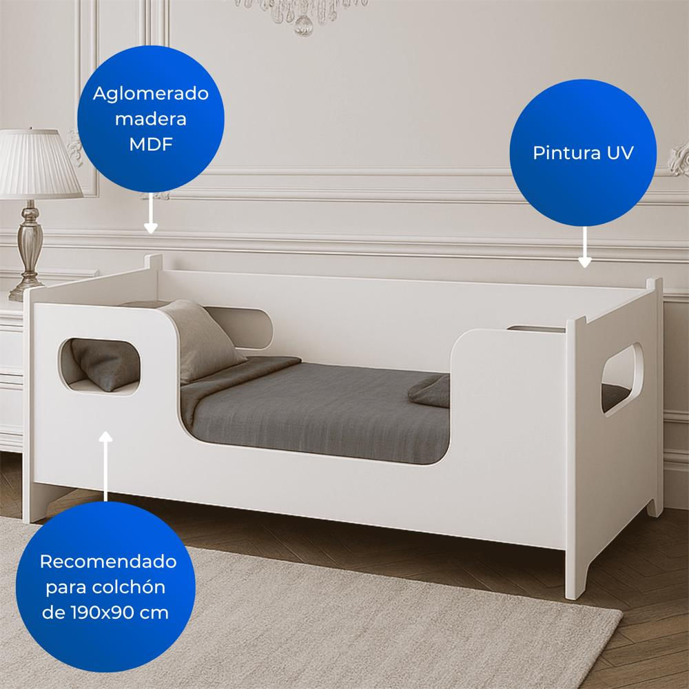 Cama Infantil Encanto Blanco img #3