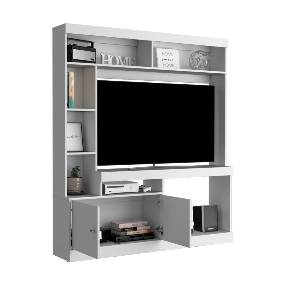 Mesa Para Tv Roy, Blanco Duqueza, Con Espacio Para Televisor De 55 Pulgadas Mesa Para Tv Roy, Blanco Duqueza, Con Espacio Para Televisor De 55 Pulgadas