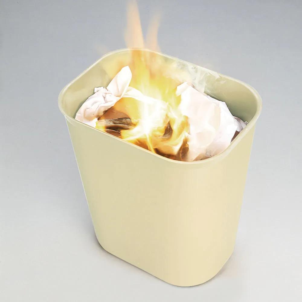 Papelera Rubbermaid Resistente Al Fuego 6.6 L Beige img #2