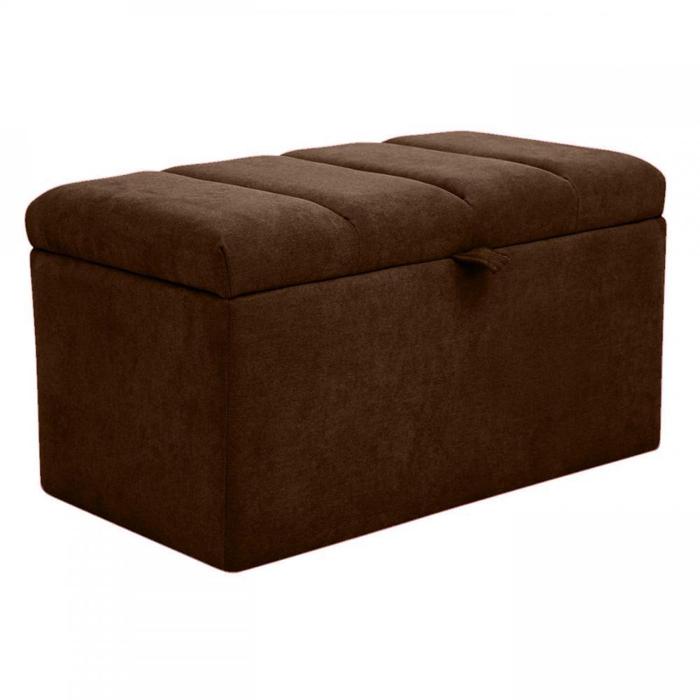 Puff Baul 80X40 Paneles Chocolate