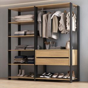 Closet Abierto Moderno Color Madera