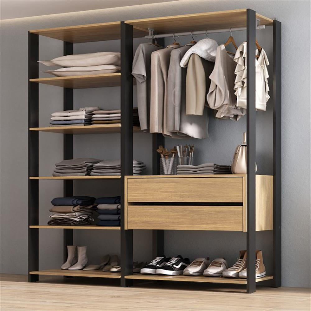 Closet Abierto Moderno Color Madera