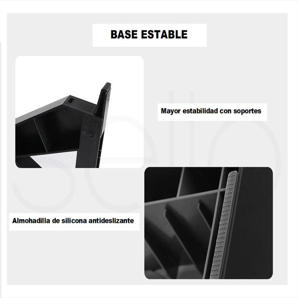 Comedero Y Bebedero Elevado Con Base Ajustable 3 Alturas Negro img #4