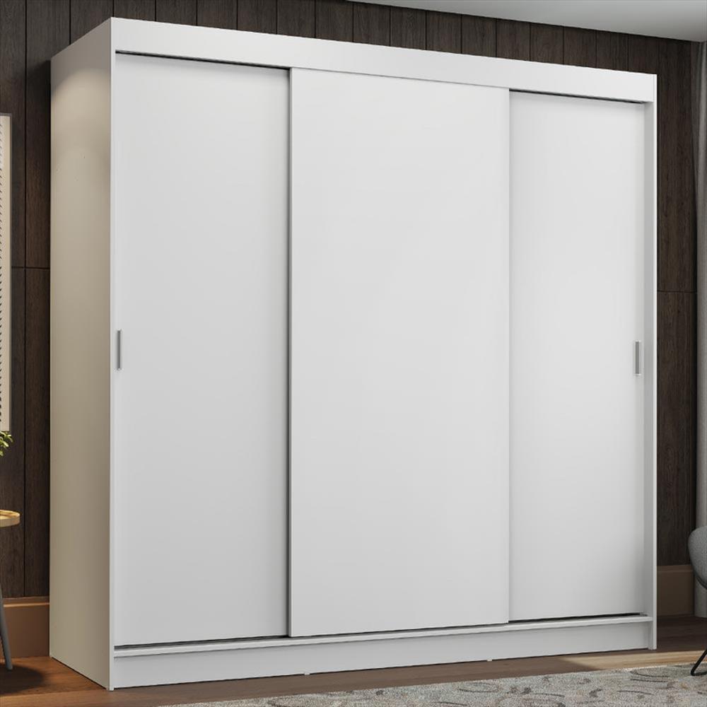Closet Reno 3 Puertas Corredizas 4 Cajones Blanco