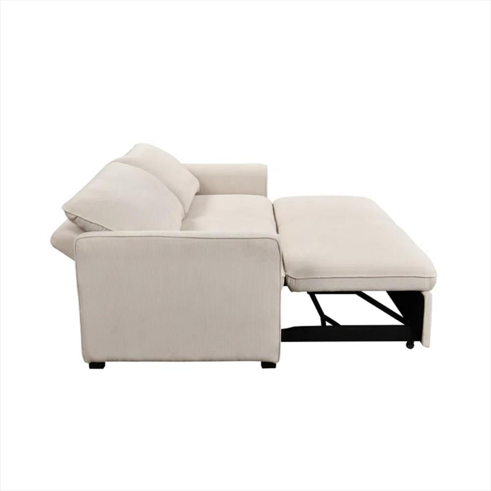 Sofa Cama Cajon Tori 3 Puestos Tela Beige img #3