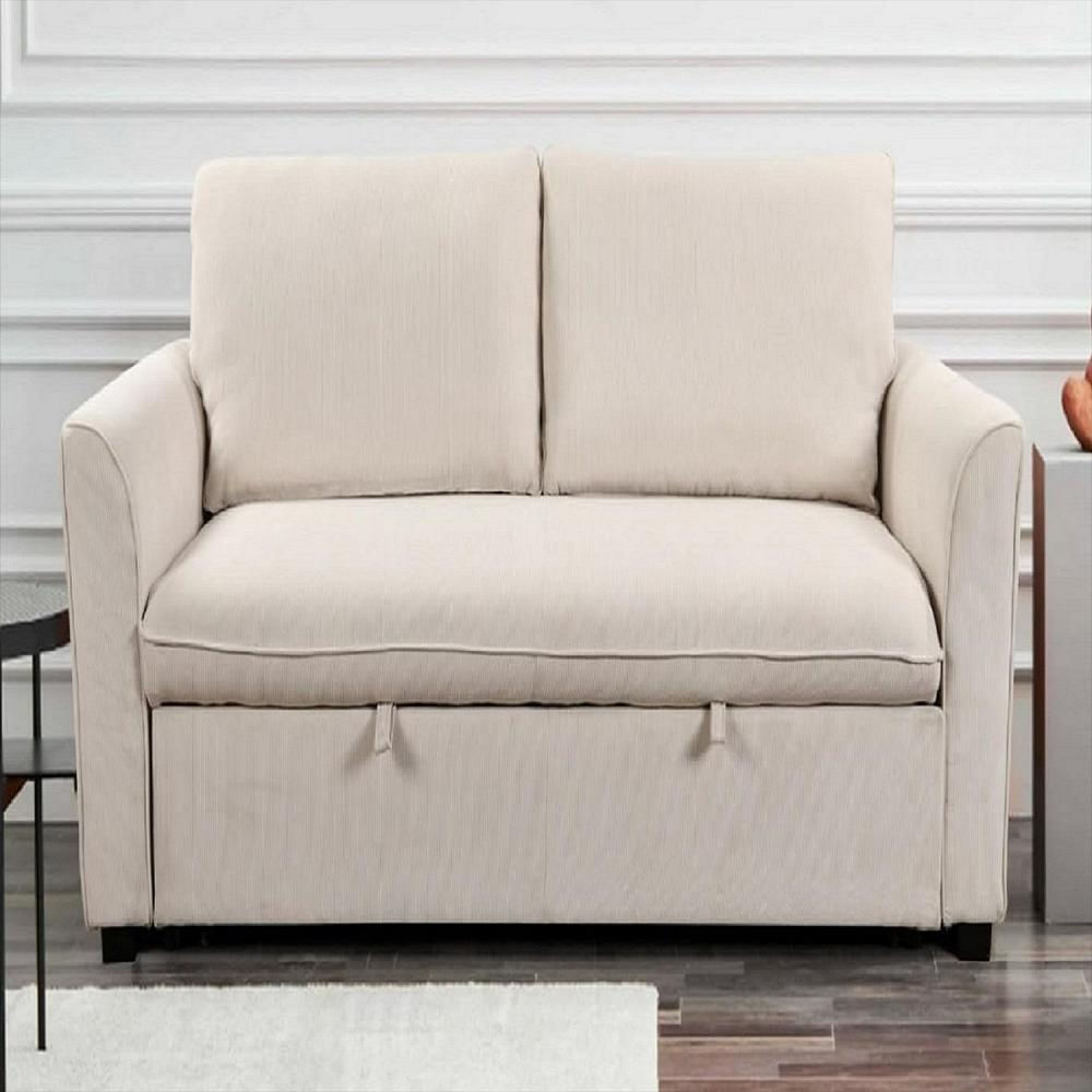 Sofa Cama Cajon Tori 3 Puestos Tela Beige img #4