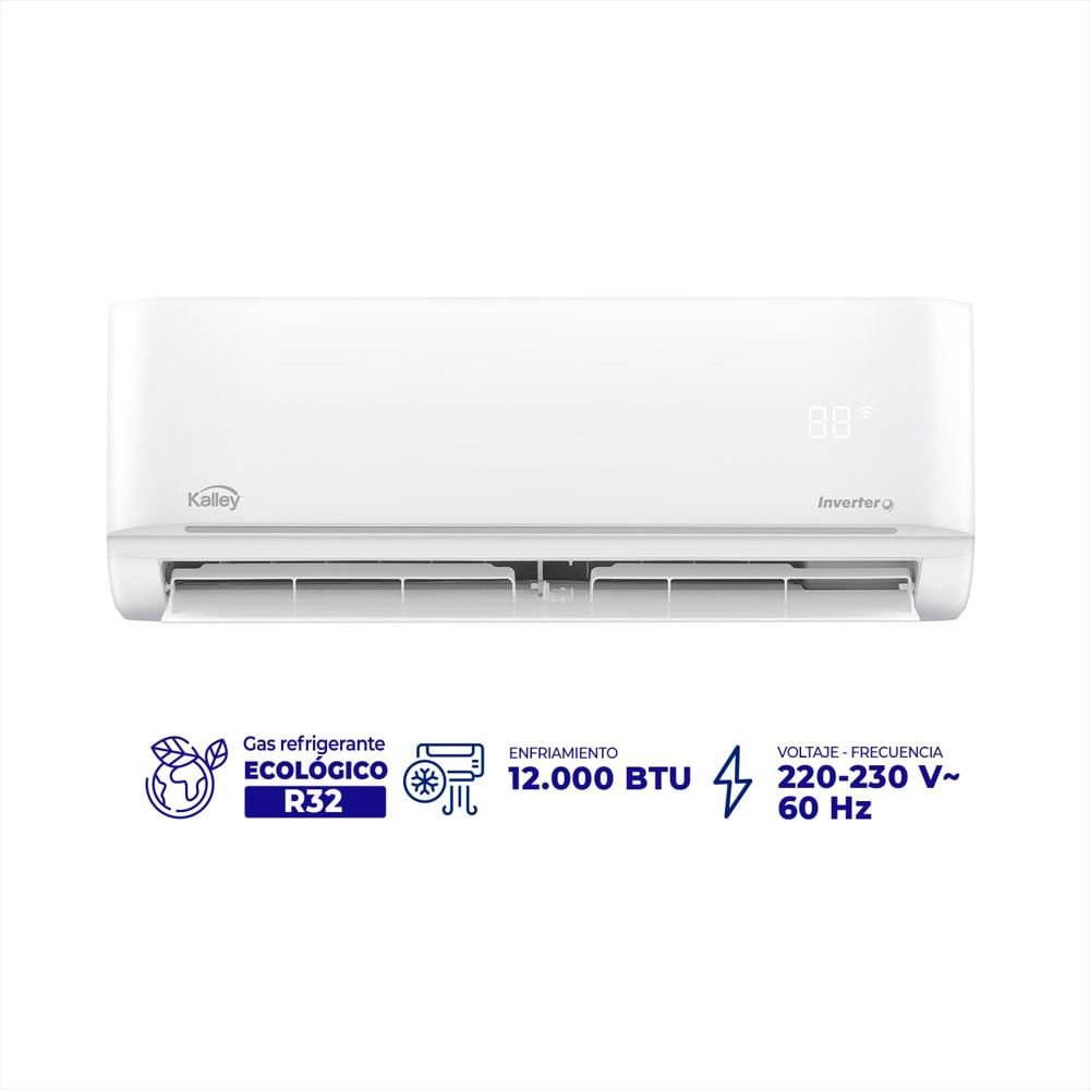 Aire Acondicionado Kalley 12.000Btu Tipo Split Inverter 220V K A12b Blanco img #1