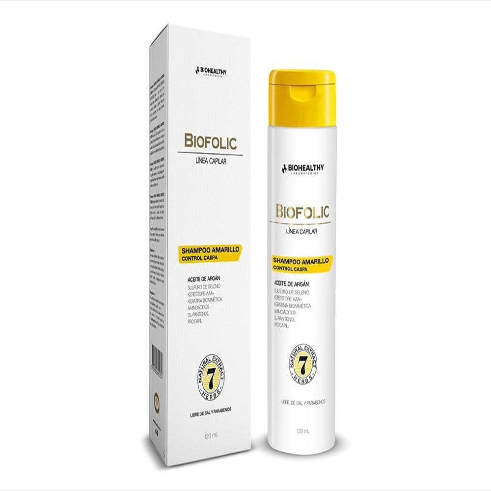 Shampo Biofolic Amarillo Control Caspa Caj 1 Fra 120 Ml img #1