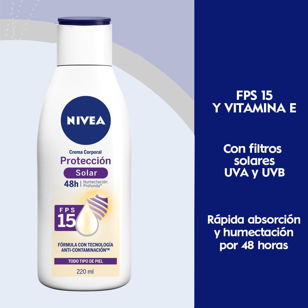 Crema corporal NIVEA protección solar fps15 (220  ml) img #3