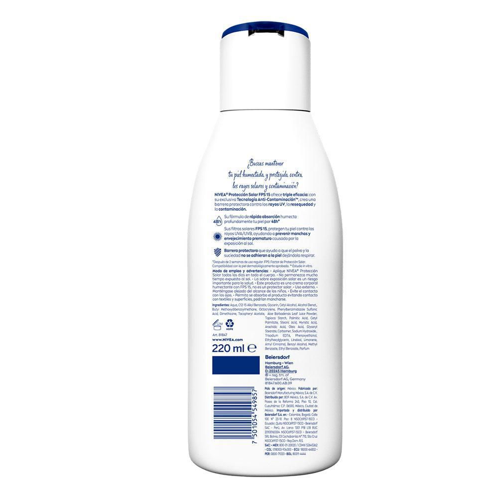 Crema corporal NIVEA protección solar fps15 (220  ml) img #6