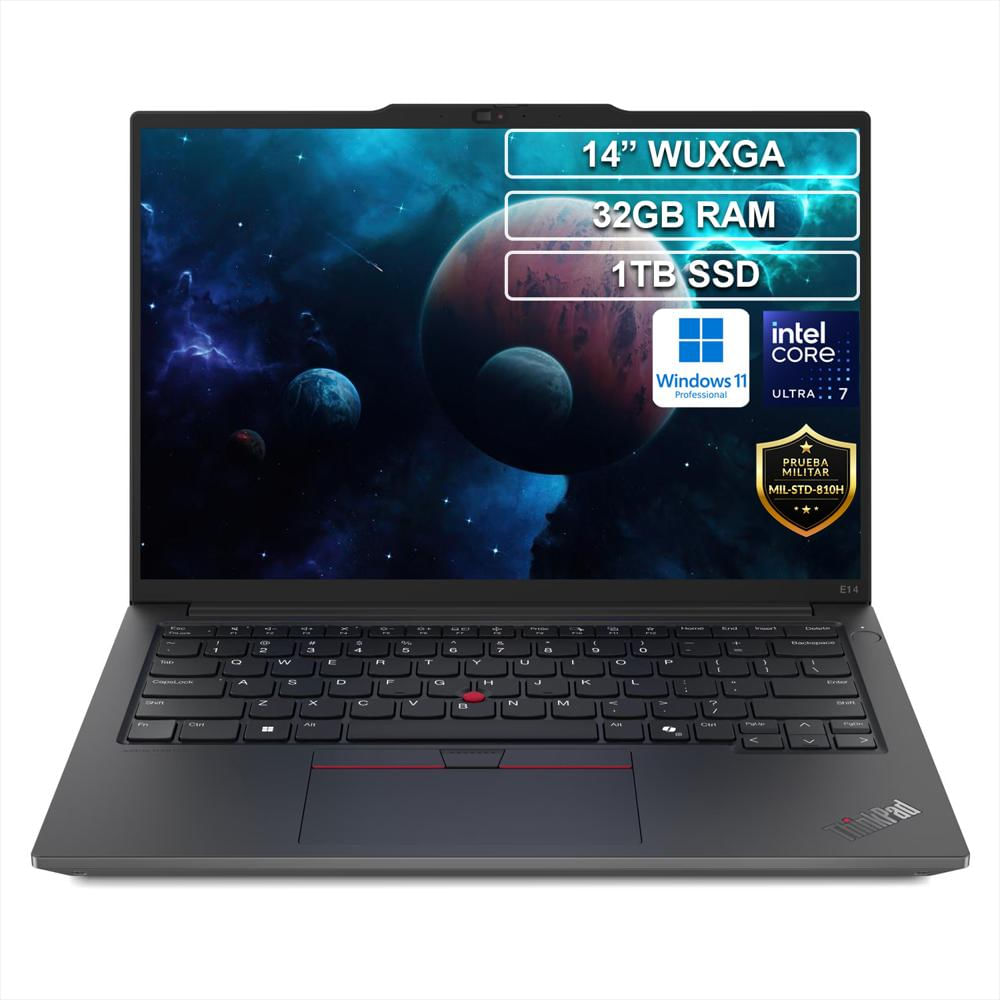 Portátil Lenovo Thinkpad E14 Core Ultra 7 155H 32Gb 1Tb Ips 14 Windows 11 Pro img #1