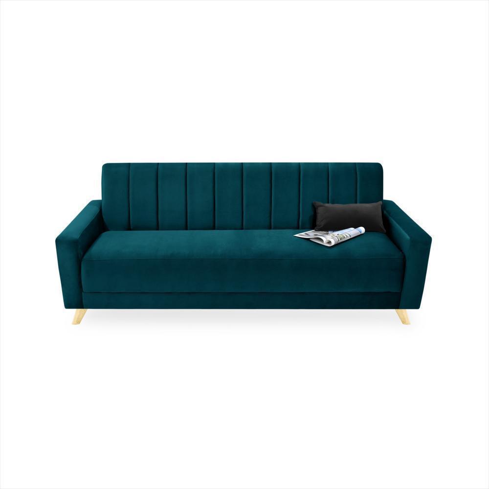 Sofa Cama Reclinable Dominic 206X90x80 Tela Petróleo