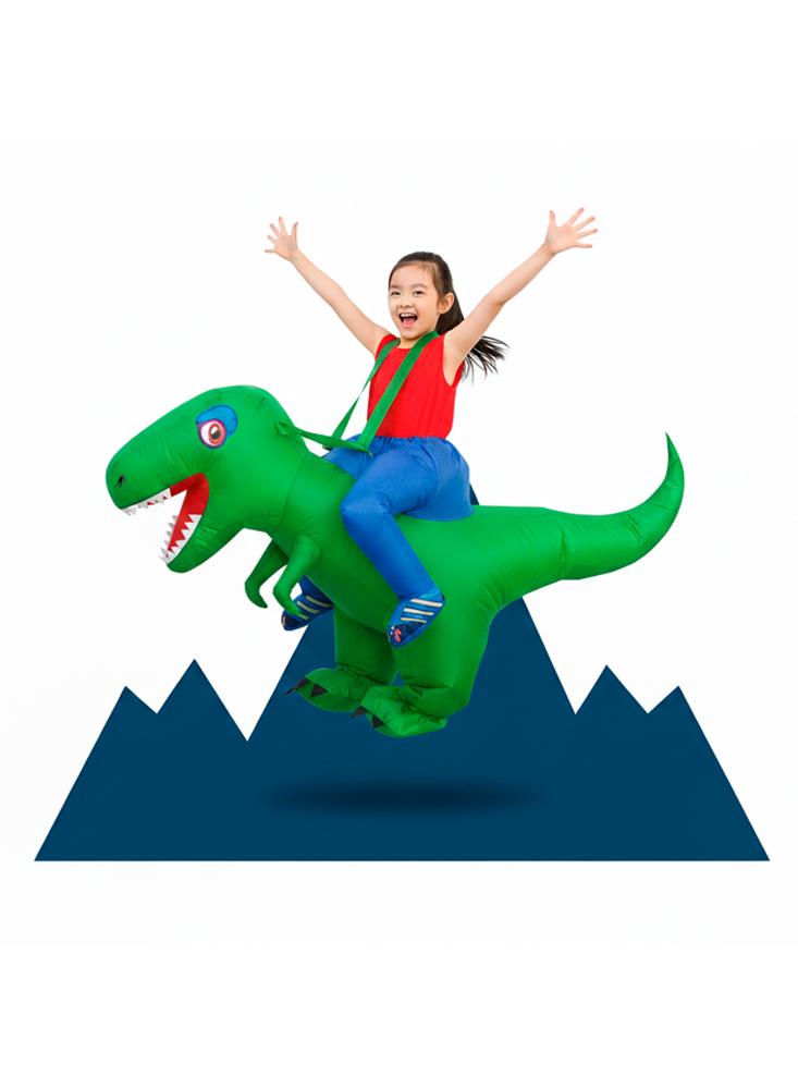 Disfraz De Dinosaurio T Rex Inflable Niña img #1