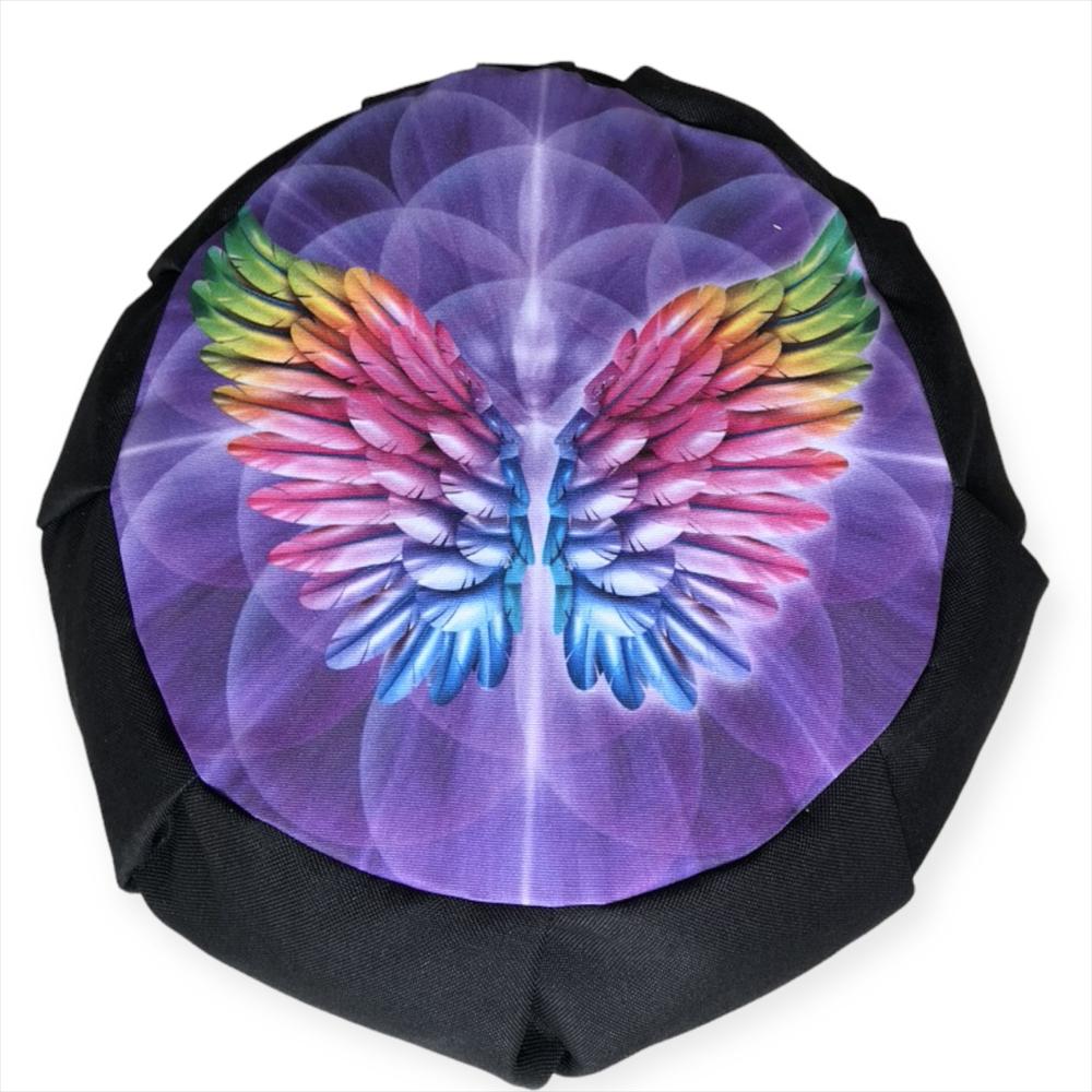 Cojín Zafu Para Meditar Mandala Alas