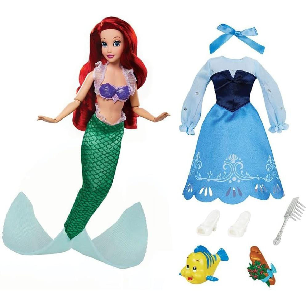 Muñeca Princesa Disney Ariel 2 Trajes img #5
