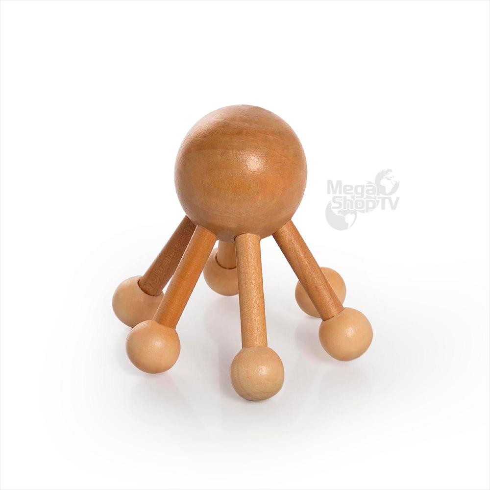 Masajeador En Madera En Forma De Pulpo Para Maderoterapia