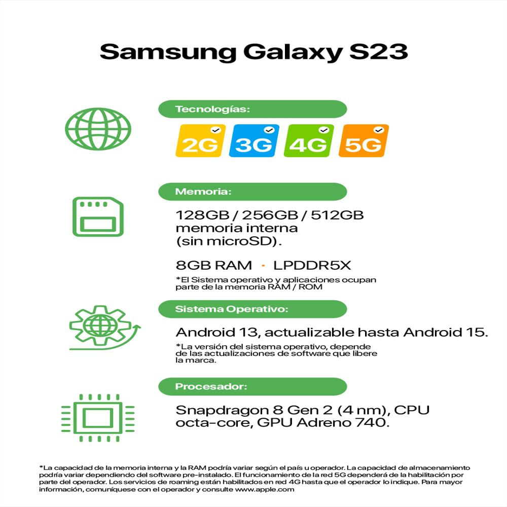 Celular Samsung Galaxy S23 5G 128Gb Ram 8G Rosa Reacondicionado img #3