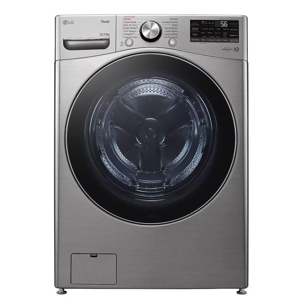 Lavadora secadora LG Eléctrica 22 KG  WD22VV2S6B GRIS