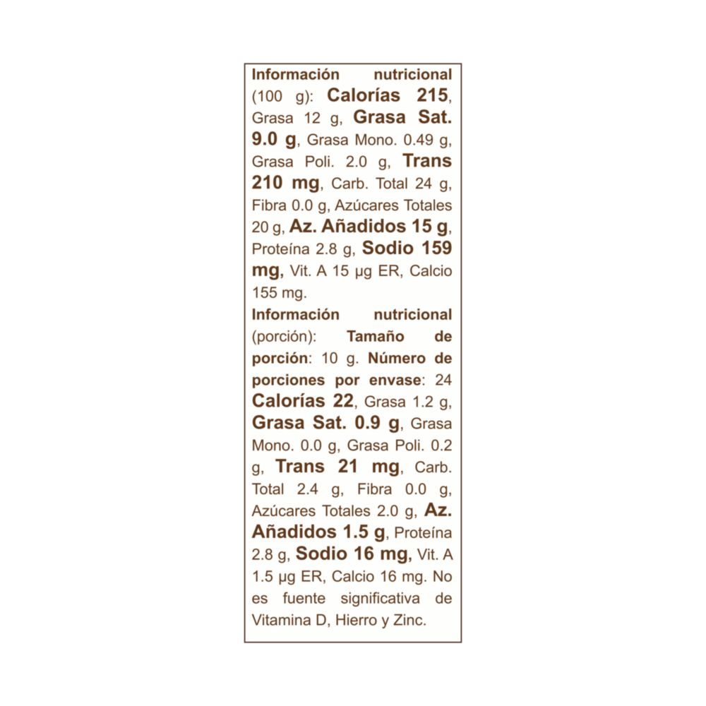 Crema chantilly NACIONAL DE CHOCOLATES en polvo instantánea (80  gr) img #3