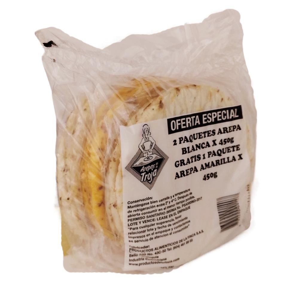 Arepas amarillas DE LA TROJA a base de maíz y queso molido (900  gr) img #2