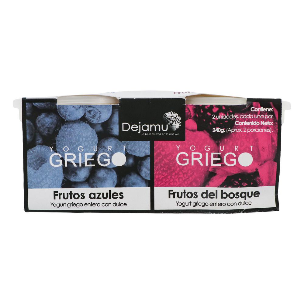 Yogurt griego DEJAMU frutos del bosque y azules (225  ml) img #1