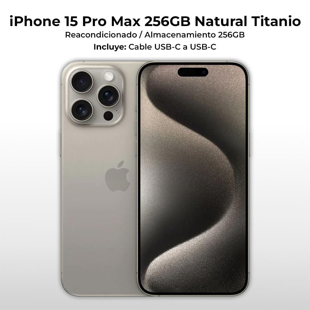 Iphone 15 Pro Max 256Gb Natural Titanio Reacondicionado