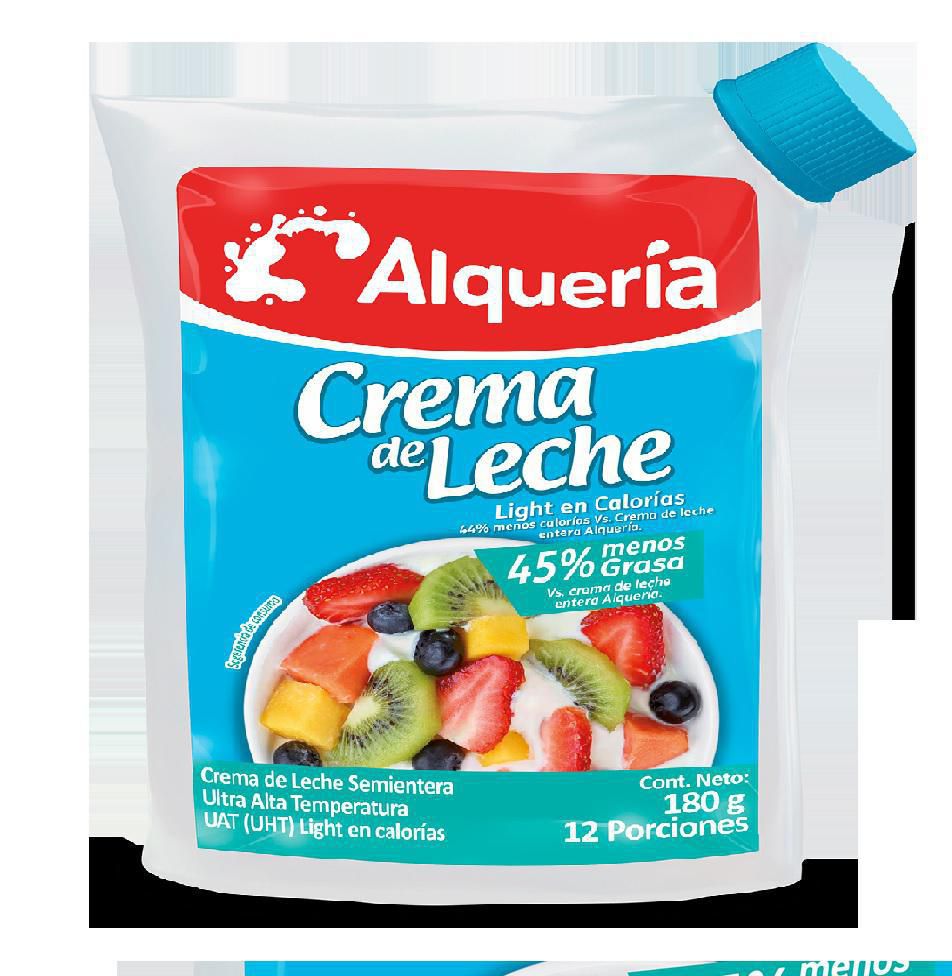 Crema de leche ALQUERIA semi entera light (180  gr) img #2