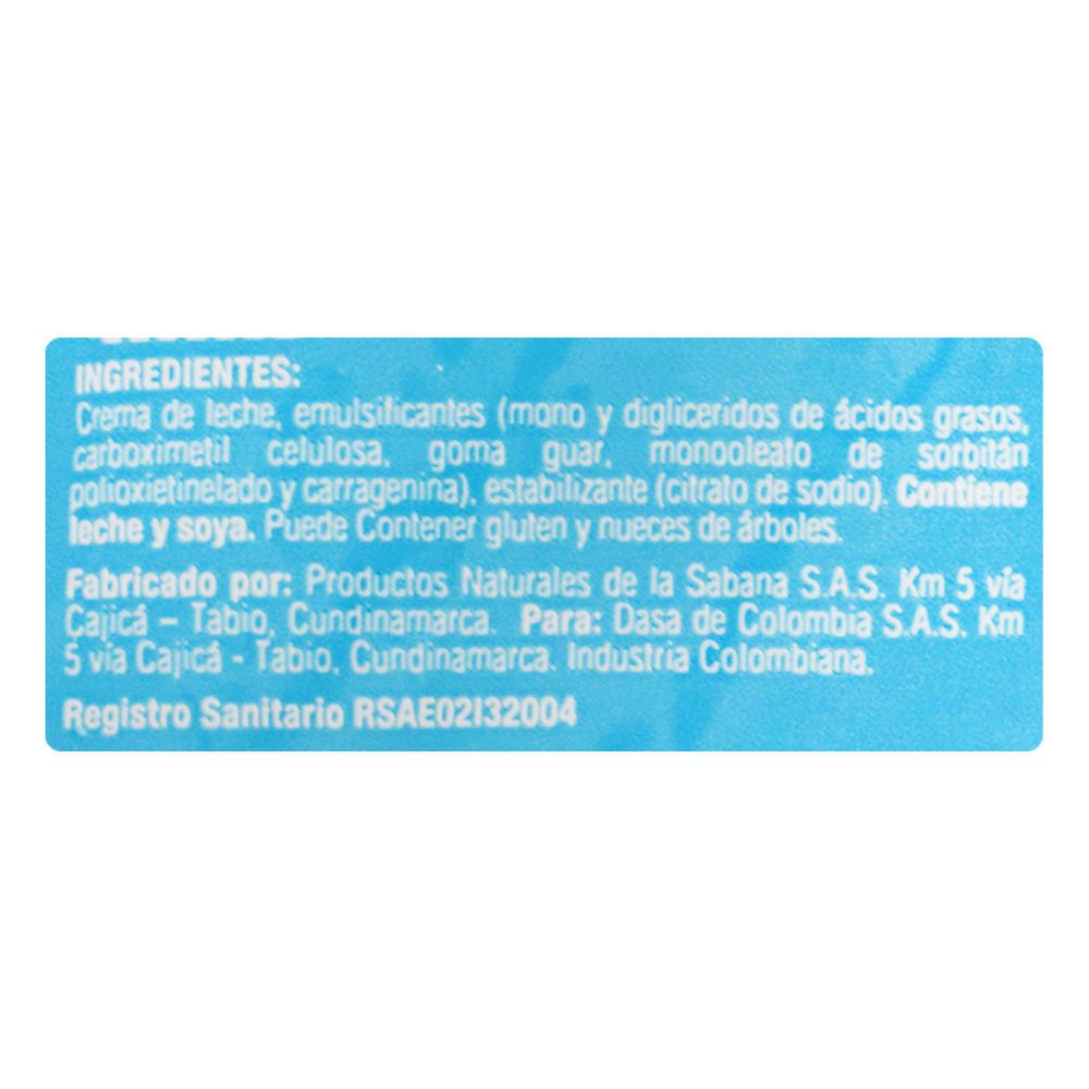 Crema de leche ALQUERIA semi entera light (180  gr) img #4