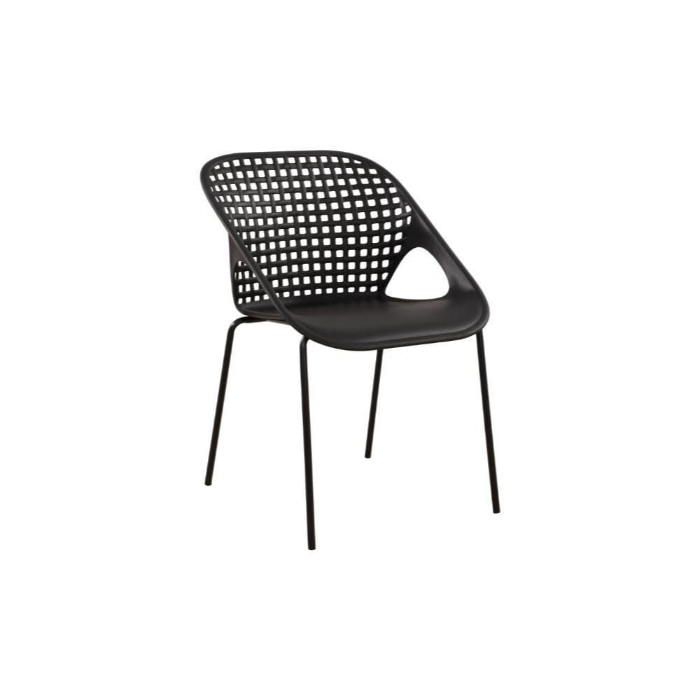 Silla Senit Con Brazos, Color Negro, Con Espaldar Y Diseño Moderno img #1