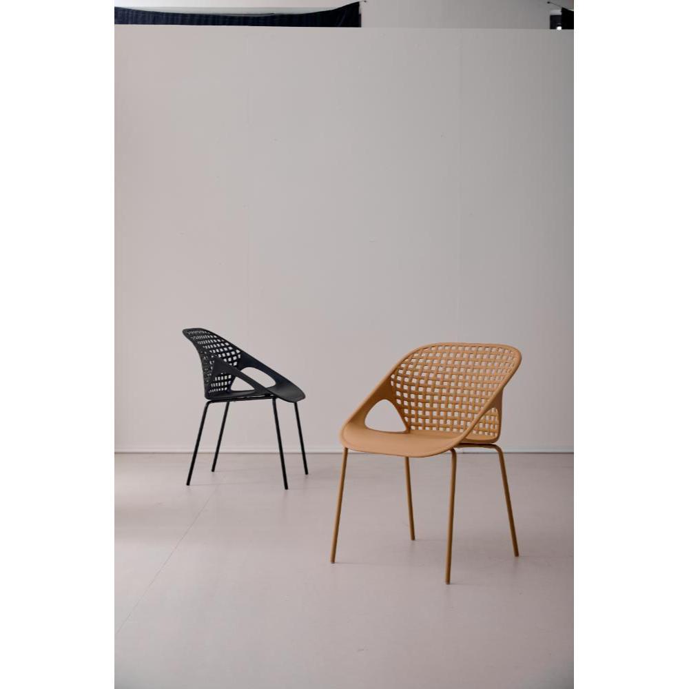 Silla Senit Con Brazos, Color Negro, Con Espaldar Y Diseño Moderno img #2