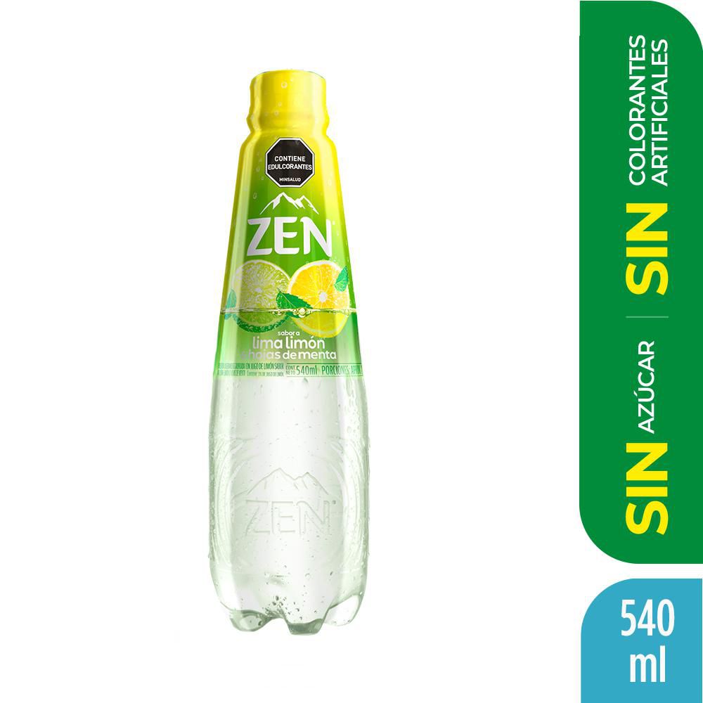 Agua con gas ZEN lima limón (540  ml) img #1
