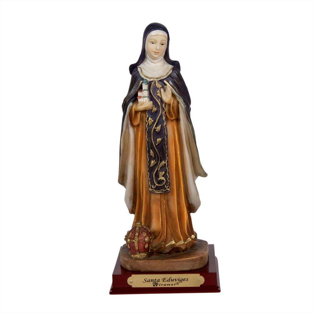 Santa Eduviges De 12 Cm En Marmolina img #1
