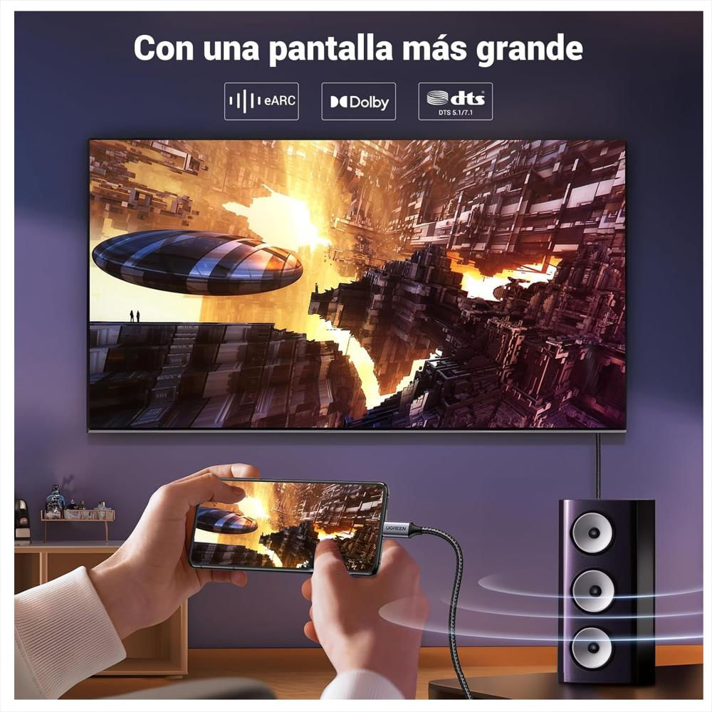 Cable Adaptador Usb C A Displayport 8K@60Hz 4K@240Hz 1.5M img #3
