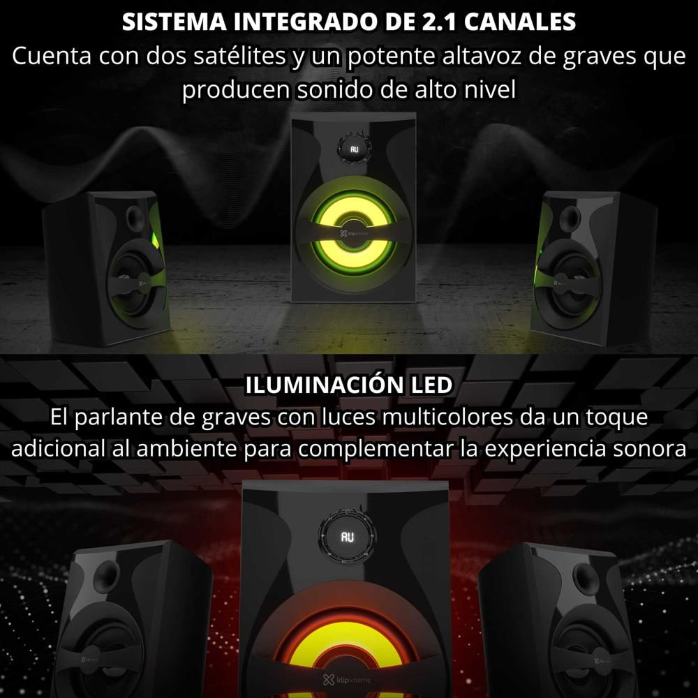 Sistema De Parlantes Klip Xtreme Blufusion 56W Con Bluetooth Usb Sd Auxiliar Fm img #4