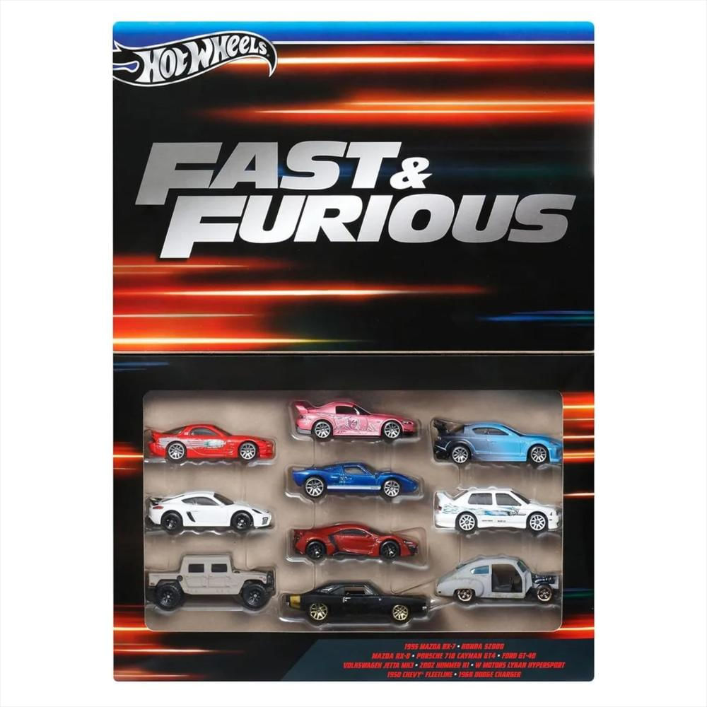 Set De Coches Hot Wheels Edición Fast And Furious X 10 Pzs img #2