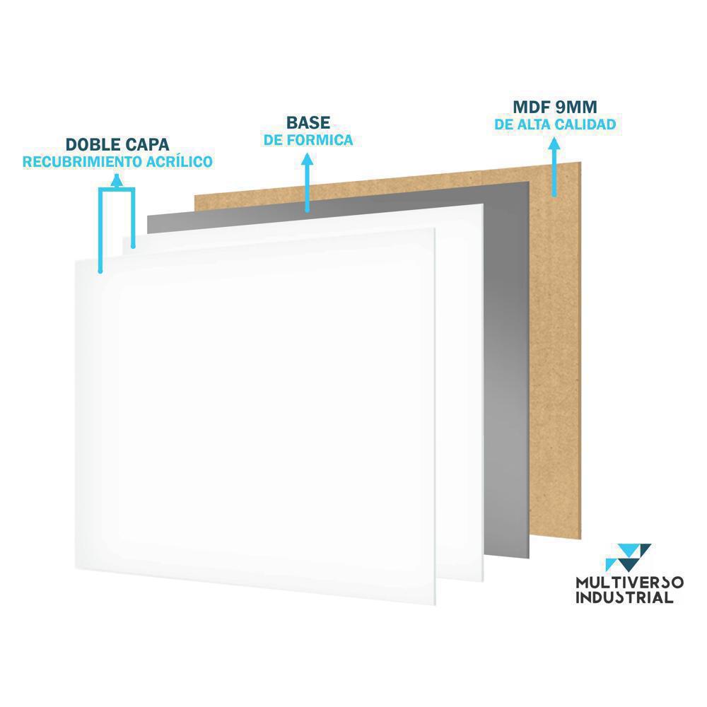 Tablero Borrable Acrílico Blanco 80 X 60Cm + Kit Obsequio img #5