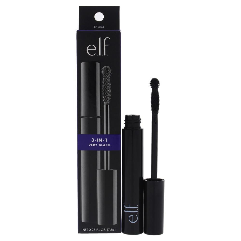 Rímel E.L.F. 3 In 1 Mascara Muy Negro 0.28 Oz