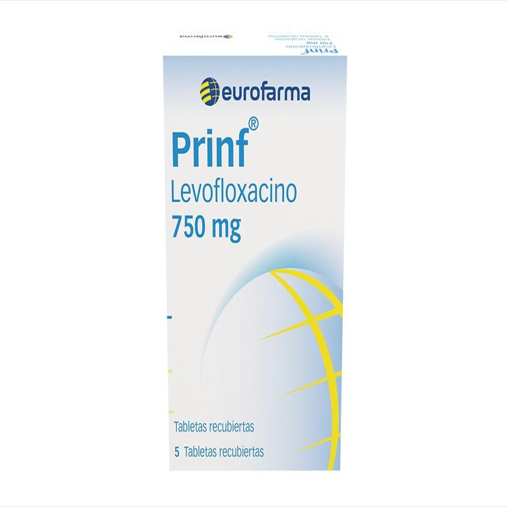 Prinf Levofloxacina 750Mg Tab Rec Oral Caj 5 Tab 1 U img #1