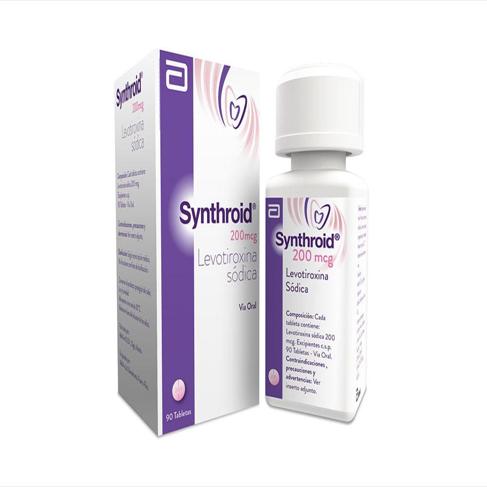 Synthroid Levotiroxina Sodica 200Ág Tab Oral Caj 90 Tab 1 U img #1