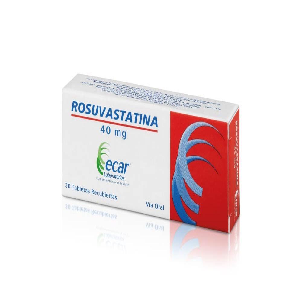 Rosuvastatina Ecar Rosuvastatina 40Mg Tab Rec Oral Caj 30 Tab 1 U img #1