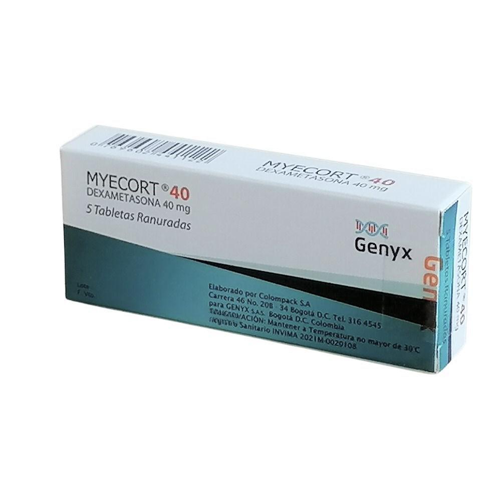 Myecort Dexametasona 40Mg Tab Oral Caj 5 Tab 1 U img #1