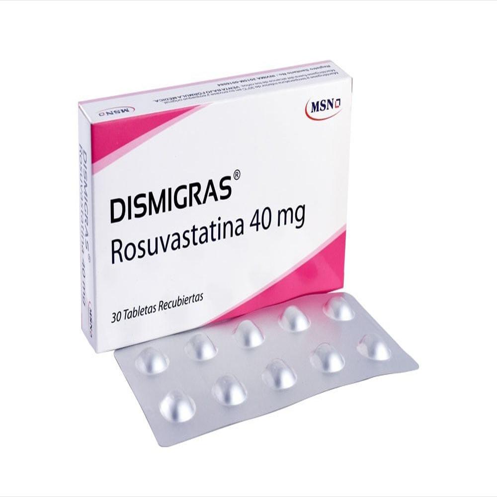 Dismigras Rosuvastatina 40Mg Tab Rec Oral Caj 30 Tab 1 U